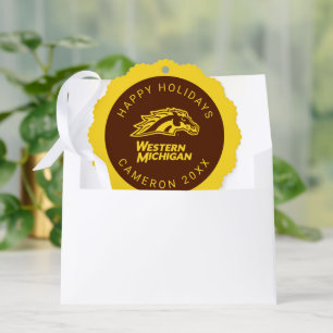 Western Michigan   Broncos Ornament Card