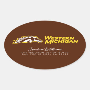 Western Michigan Broncos Oval Sticker