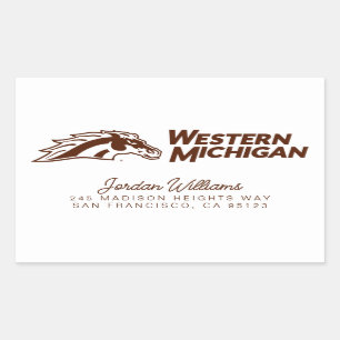 Western Michigan Broncos Rectangular Sticker