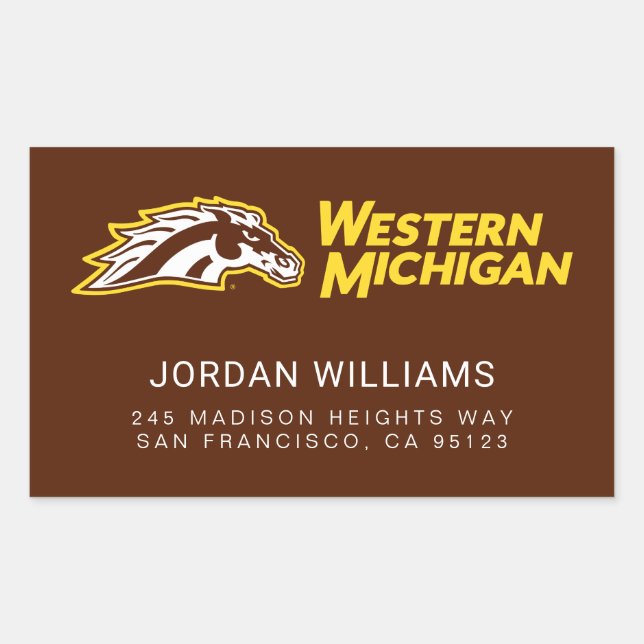 Western Michigan Broncos Rectangular Sticker (Front)
