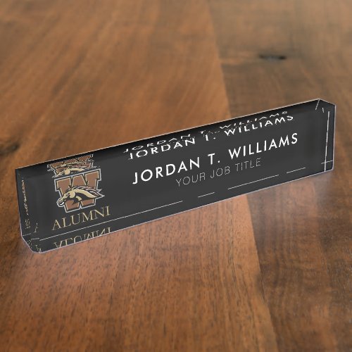 Western Michigan University Alumni Desk Name Plate