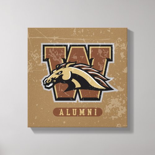 Western Michigan University Alumni Distressed Canvas Print