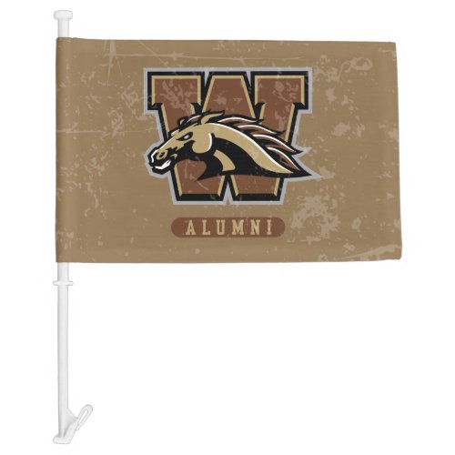 Western Michigan University Alumni Distressed Car Flag