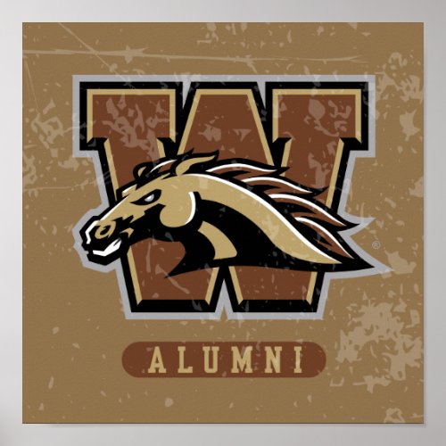 Western Michigan University Alumni Distressed Poster