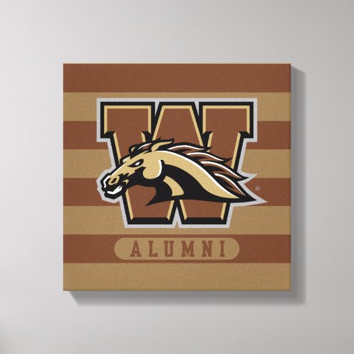 Western Michigan University Alumni Stripes Canvas Print
