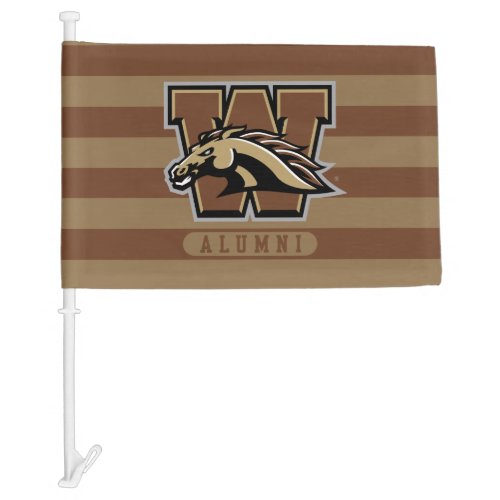 Western Michigan University Alumni Stripes Car Flag