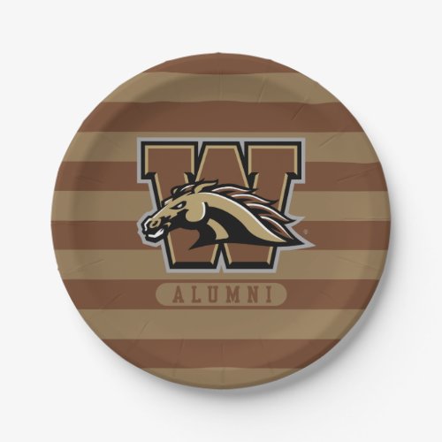 Western Michigan University Alumni Stripes Paper Plates