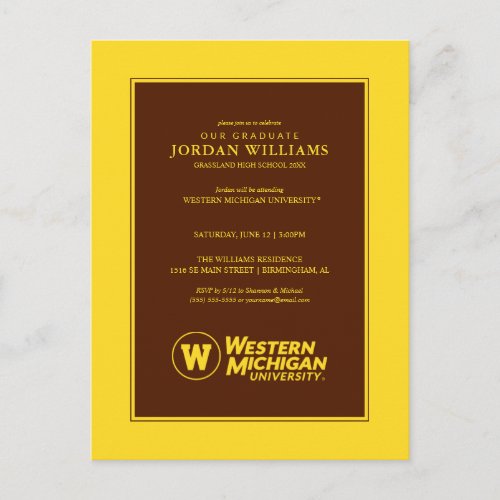 Western Michigan University Announcement Postcard