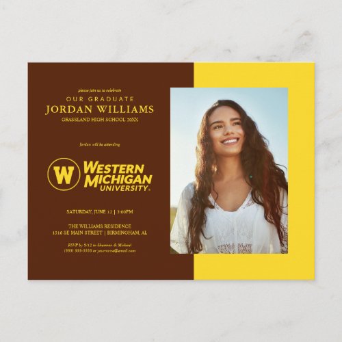 Western Michigan University Announcement Postcard