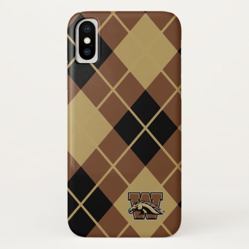 Western Michigan University Argyle Pattern iPhone X Case