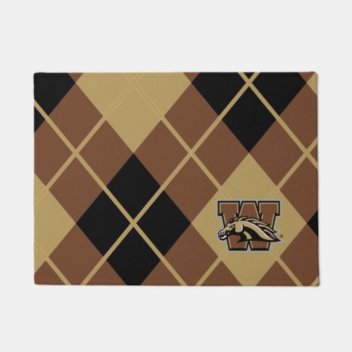 Western Michigan University Argyle Pattern Doormat