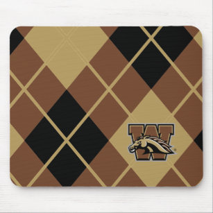 Western Michigan University Argyle Pattern Mouse Pad