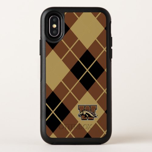 Western Michigan University Argyle Pattern OtterBox Symmetry iPhone X Case