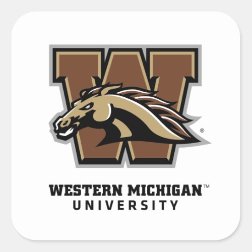 Western Michigan University Athletic Mark Square Sticker