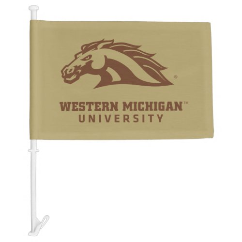 Western Michigan University Bronco Car Flag