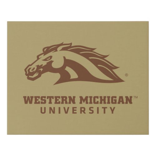 Western Michigan University Bronco Faux Canvas Print