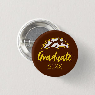 Western Michigan University   Broncos Button