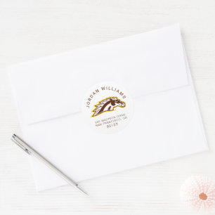 Western Michigan University Broncos Classic Round Sticker
