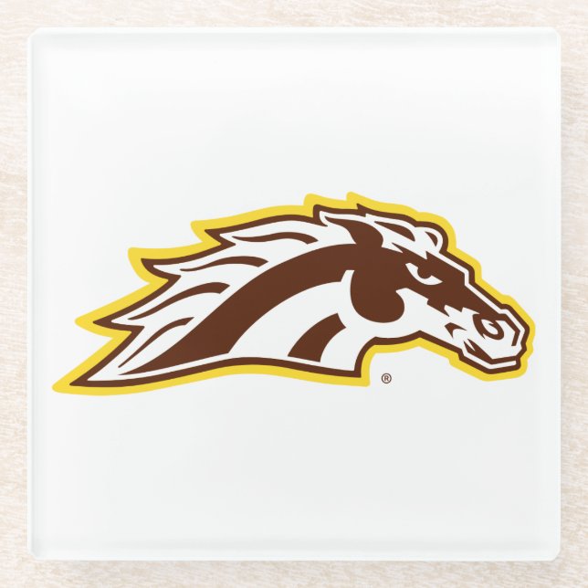 Western Michigan University | Broncos Glass Coaster (Front)