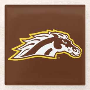Western Michigan University Broncos Glass Coaster