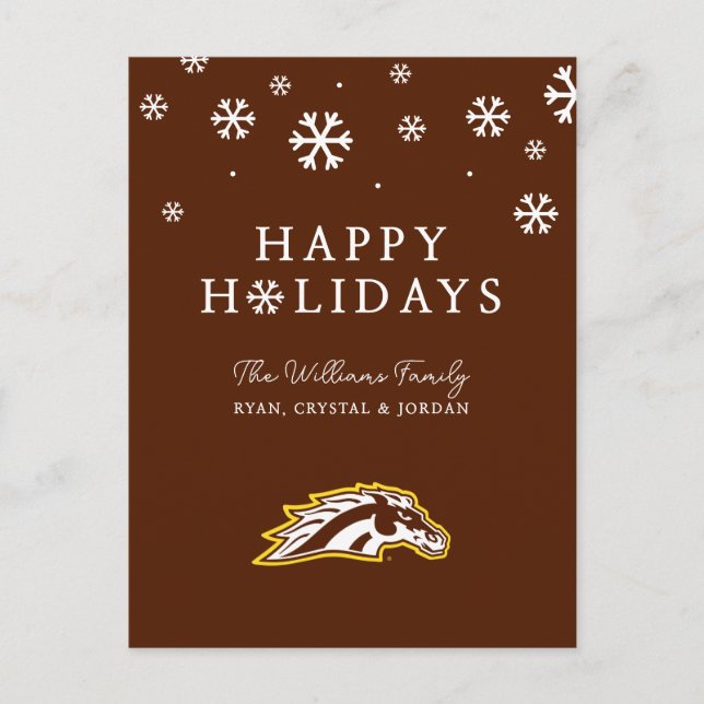 Western Michigan University | Broncos Holiday Postcard (Front)