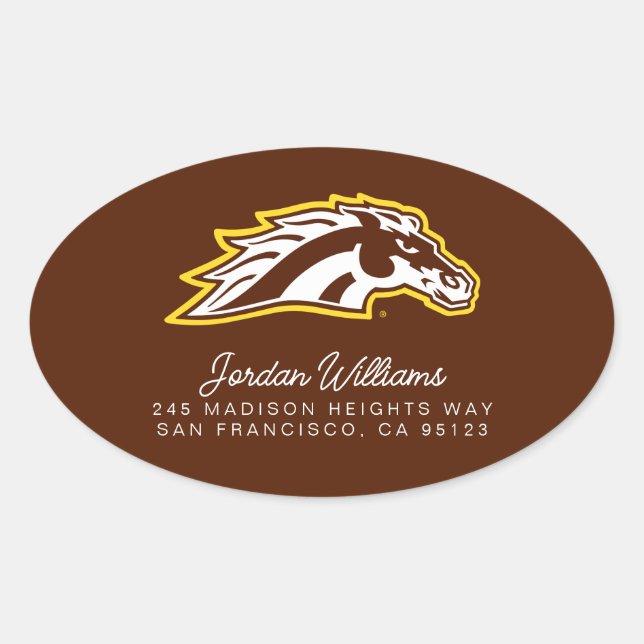 Western Michigan University | Broncos Oval Sticker (Front)
