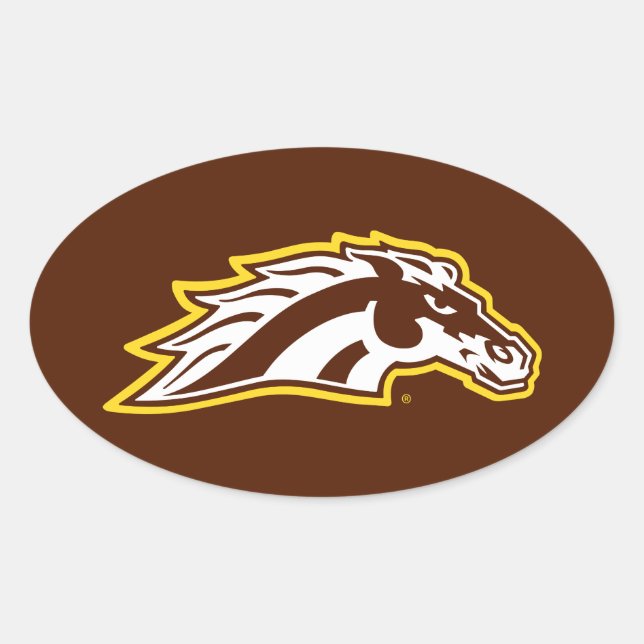Western Michigan University | Broncos Oval Sticker (Front)