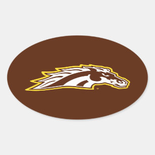 Western Michigan University   Broncos Oval Sticker