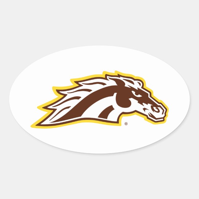 Western Michigan University | Broncos Oval Sticker (Front)