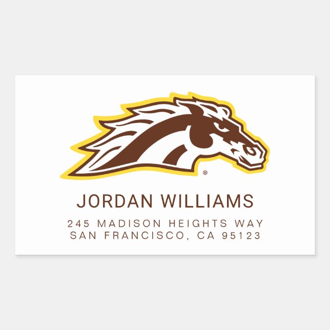 Western Michigan University | Broncos Rectangular Sticker (Front)