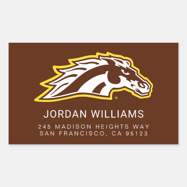 Western Michigan University | Broncos Rectangular Sticker (Front)