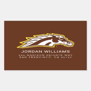 Western Michigan University Broncos Rectangular Sticker