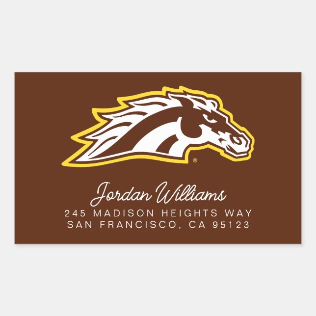 Western Michigan University | Broncos Rectangular Sticker (Front)