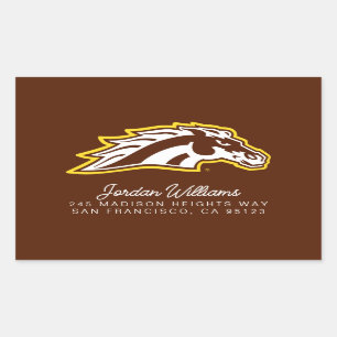 Western Michigan University   Broncos Rectangular Sticker