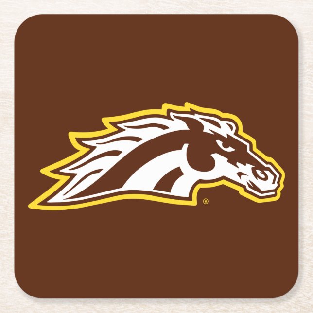 Western Michigan University | Broncos Square Paper Coaster (Front)