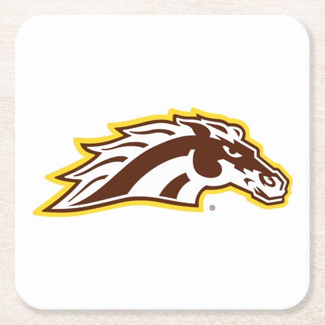 Western Michigan University | Broncos Square Paper Coaster (Front)
