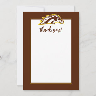 Western Michigan University Broncos Thank You Card