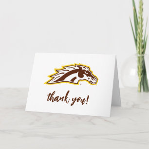 Western Michigan University   Broncos Thank You Card
