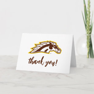Western Michigan University   Broncos Thank You Card