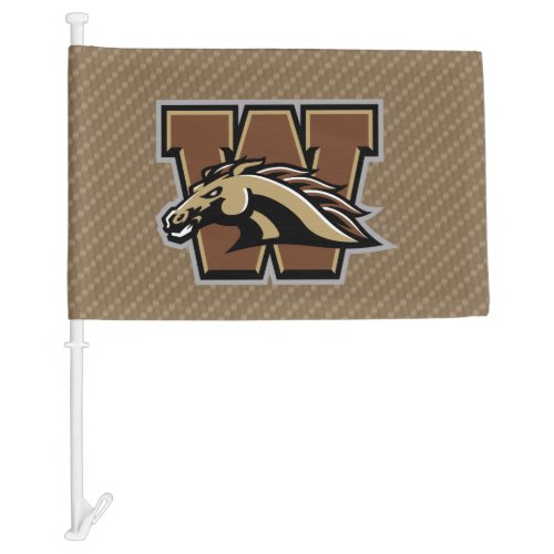 Western Michigan University Carbon Fiber Pattern Car Flag