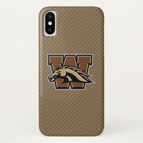 Western Michigan University Carbon Fiber Pattern iPhone X Case