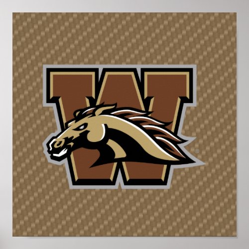 Western Michigan University Carbon Fiber Pattern Poster