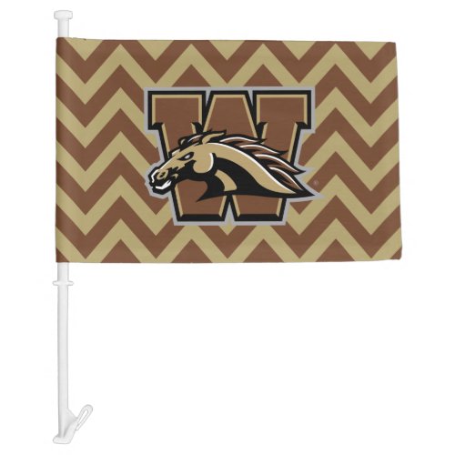 Western Michigan University Chevron Pattern Car Flag