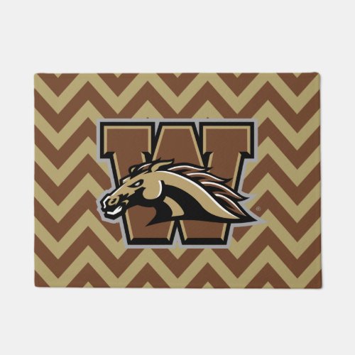 Western Michigan University Chevron Pattern Doormat