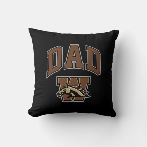 Western Michigan University Dad Throw Pillow