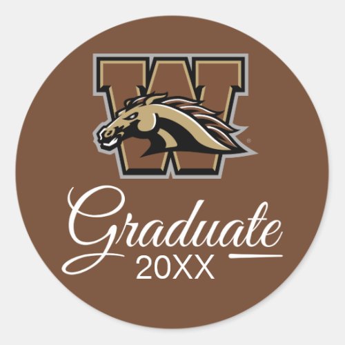 Western Michigan University  Graduation Classic Round Sticker