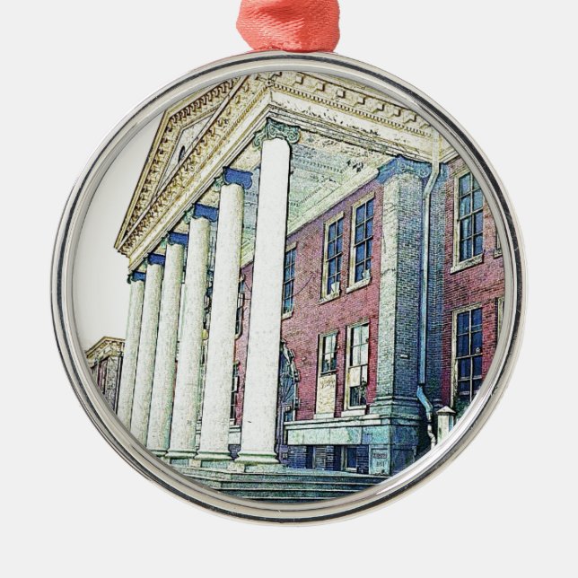 Western Michigan University Historic East Hall Metal Ornament (Front)