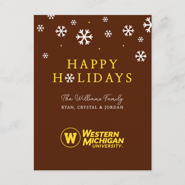 Western Michigan University Holiday Postcard (Front)