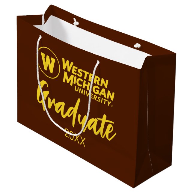 Western Michigan University Large Gift Bag (Front Angled)