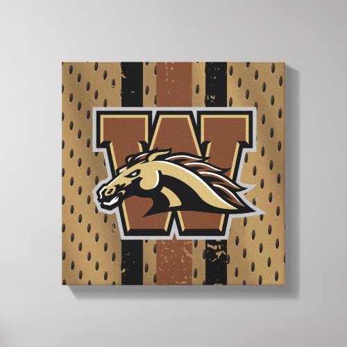 Western Michigan University Logo Jersey Canvas Print